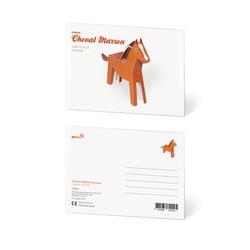 CARTE POSTALE CHEVAL BRUN