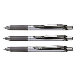 Lot de 3 Stylos roller PENTEL - ENERGEL BL77 - Encre gel noire - Pointe 0,7 mm