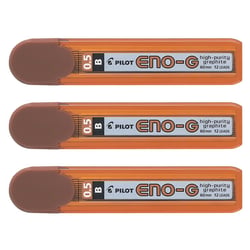 Lot de 3 étuis de mines graphite PILOT ENO G-B - 0.5 mm