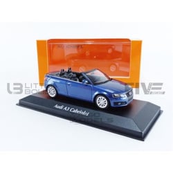 Voiture miniature de collection - MINICHAMPS - AUDI A3 Cabriolet - Échelle 1/43 - Dark blue metallic - 2007