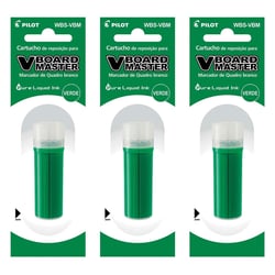Lot de 3 recharges pour marqueur V BOARD MASTER - PILOT - Vert