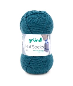 Laine à chaussettes à tricoter HOT SOCKS UNI - Grundl - certifiée Oeko-Tex 44 Bleu
