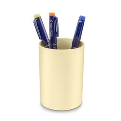 Pot à crayons Rangement stylos en plastique recyclé First GreenSpirit Jaune pâle - CEP