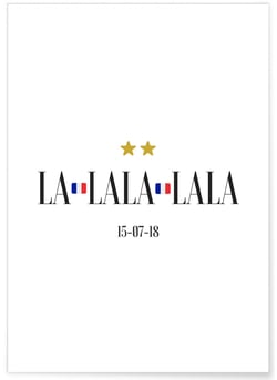 Poster France championne du Monde 2018 | A3 : 29,7x42cm