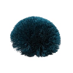 Broche fleur fluffly 7cm bleu pétrole