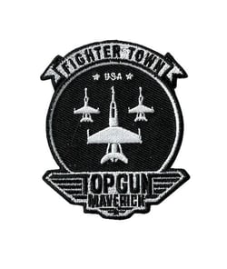 Écusson imprimé “Fighter Town” – Top Gun – 72x79mm️ Multicolore