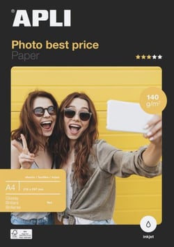 Apli 04451 - Papier photo brillant A4 135g. PhotoBasic