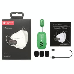 Microphone Sans Fil Portable Pratique Avec Son Clair Et Puissant pour masque Vert YONIS