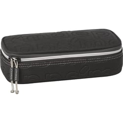 Trousse - Rectangulaire - Noir/Gris - Grand format - Scolaire - 22x11x6cm - S'maepp