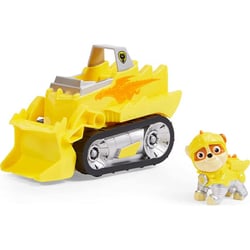 Pat patrouille knights rescue : ruben et son bulldozer - figurine chien - véhicule de luxe - paw patrol - spin master - 20135920