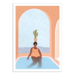 Affiche 30x40 cm - Pool with a view - Lemon Fee