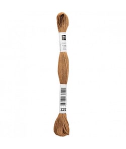 Fil à broder mouliné Uni - Rico Design 232 Marron