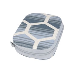 Pochette à couture 14cmx9cm imprimé nid d'abeille bleu