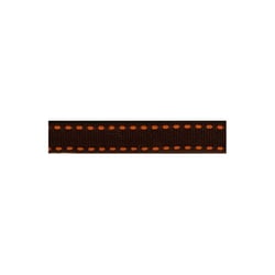 Bobine 25m galon polyester Tiret noir et rouge 10mm