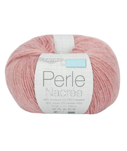 Fil À Tricoter PERLE NACREE - Distrifil 05 Rose