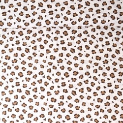 Tissu Popeline de Coton  fauve Gaia sur fond Beige clair - Au mètre