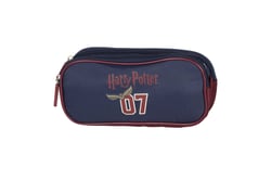 Trousse double rectangulaire Harry Potter – Bleu/Bordeaux – QUIDDITCH – 2 compartiments