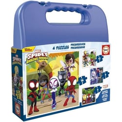 4 puzzles progressifs - EDUCA - Malette Puzzles Progressifs Spidey & His Amazing Friends