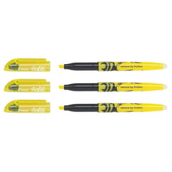 Lot de 3 surligneurs effaçables - PILOT - FriXion Light - Jaune - Pointe 3,6 mm