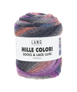 Pelote Mille Colori Socks & Lace Luxe - 100g - Lang Yarns 218 Violet Gris Cyclamen
