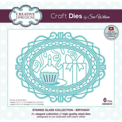 Matrices de découpe - Vitrail anniversaire - 6 dies - Creative Expressions