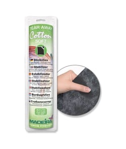 Stabilisateur à déchirer léger et souple - Tear Away Cotton Soft - 30cm x 10m - Madeira Noir