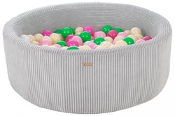 Piscine à balles 200 balles 90 cm vert, rose, rose clair, cappuccino - Velinda