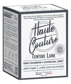 Teinture pour Laine, Soie, Polyamide 300g - Haute Couture : Longue Tenue & Facilité d'Utilisation Gris Charbon