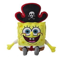 Peluche bob l'éponge en pirate 45 cm - grand doudou licence bob l'éponge - SIMBA