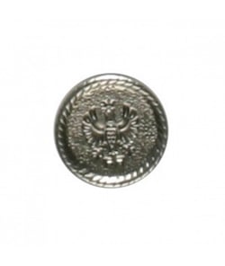 Carte de 5 boutons Militaires argentés 18mm - Distrifil Argent