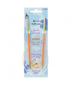 Aiguilles à tricoter circulaires fixes 80 cm Bois Flair Du N°3 au 10 - Pony taille n°4,5