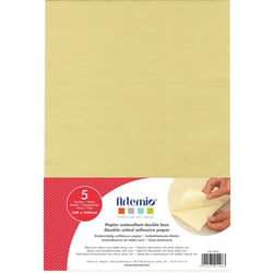 5 FEUILLES PAPIER AUTOCOLLANT DOUBLE FACE 24X34 CM