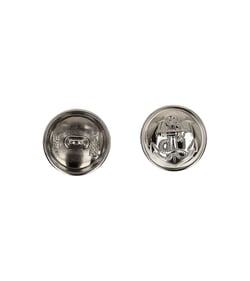 Lot de 6 boutons métal ancre argent