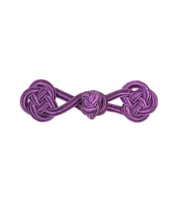 Brandebourg textile 75mm violet lilas