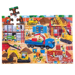 Puzzle géant Chantier de construction - Bigjigs Toys