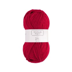 Pelote de fil à tricoter - rouge - Fil de 85m - compatible avec aiguille 3,5mm