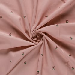 Tissu Velours milleraies Apolline fleurs Roses sur fond Rose Pâle