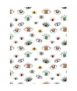 Tissu coton regard de 135 cm de largeur Blanc vendu par 50 cm