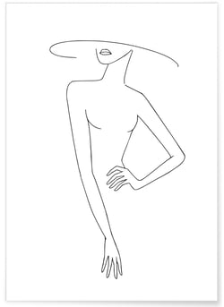 Affiche Line Art Women 4 | A3 : 29,7x42cm