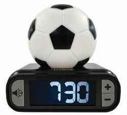 Réveil avec veilleuse Ballon de football en 3D