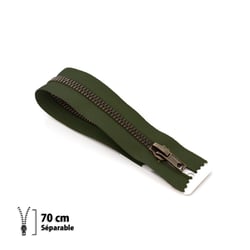 Fermeture éclair Z19 - laiton Séparable 6mm - 70 cm