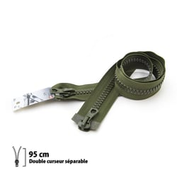 Fermeture éclair Z78 - Séparable double curseur Kaki - 95 cm