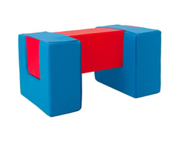3 blocs en mousse bleu marine rouge - Velinda