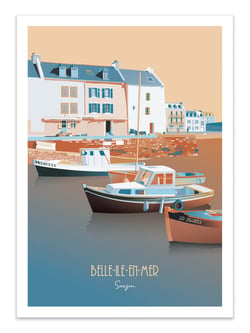 Affiche 30 x 40 cm - Belle-Ile-en-mer - Artmoric