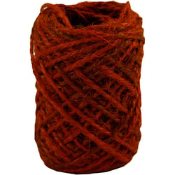Chanvre naturel, ép. 1-2 mm, rouge, 30 m/ 1 rouleau
