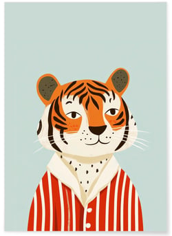 Affiche Tigre élégant | A3 : 29,7x42cm