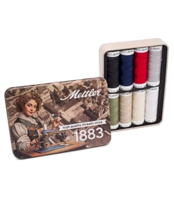 Boîte Collector de 8 Bobines de Fil à Coudre SERALON – 200 m – Mettler
