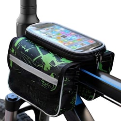 Avizar Support Smartphone Vélo Étanche avec Sacoche Cadre Noir / Vert