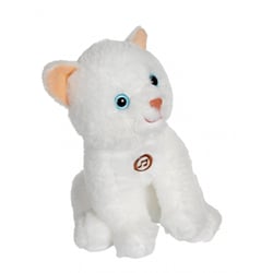 Peluche - Peluche Chat Mimi cats sonore blanc - 18 cm