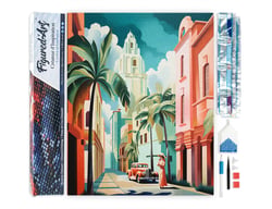 Diamond Painting Broderie Diamant Figured’Art 40x50cm toile entière roulée avec diamants carrés - Cuba Art Déco